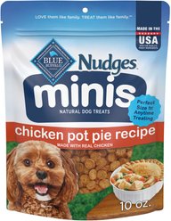 Blue Buffalo Nudges Minis Chicken Pot Pie Recipe Natural Soft & Chewy Dog Treats, 10-oz bag