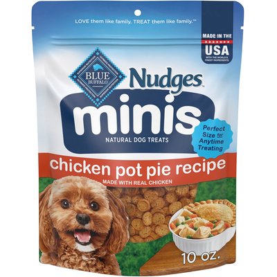 Blue Buffalo Blue Buffalo Nudges Minis Chicken Pot Pie Recipe Natural Soft & Chewy Dog Treats, 10-oz bag