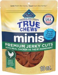 Blue Buffalo True Chews Minis Premium Jerky Cuts with Real Chicken Natural Dog Treats, 10-oz bag