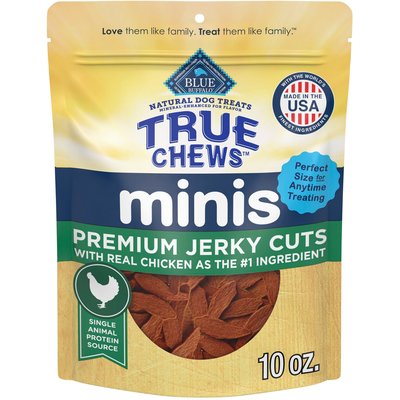 Blue Buffalo Blue Buffalo True Chews Minis Premium Jerky Cuts with Real Chicken Natural Dog Treats, 10-oz bag