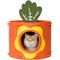Show in main carousel: Gapzer PeekabooIndoor Cozy Felt Covered Scratching Bed Cave Hideaway Fleece Multi Cat House & Condos, 15.7 x 15.7 x 11.8-in, Orange slide 7 of 7