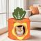 Show in main carousel: Gapzer PeekabooIndoor Cozy Felt Covered Scratching Bed Cave Hideaway Fleece Multi Cat House & Condos, 15.7 x 15.7 x 11.8-in, Orange slide 1 of 7