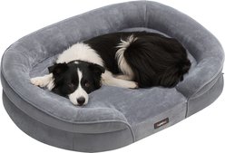 FEANDREA Orthopedic Dog Sofa Bed with Waterproof Liner, Light Gray, Large: 36 x 27 x 7-in