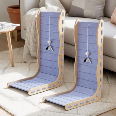 Show full view: Happy & Polly 26.8-in L-Shape Modern Felt Cat Scratching Toy, Purple slide 2 of 9