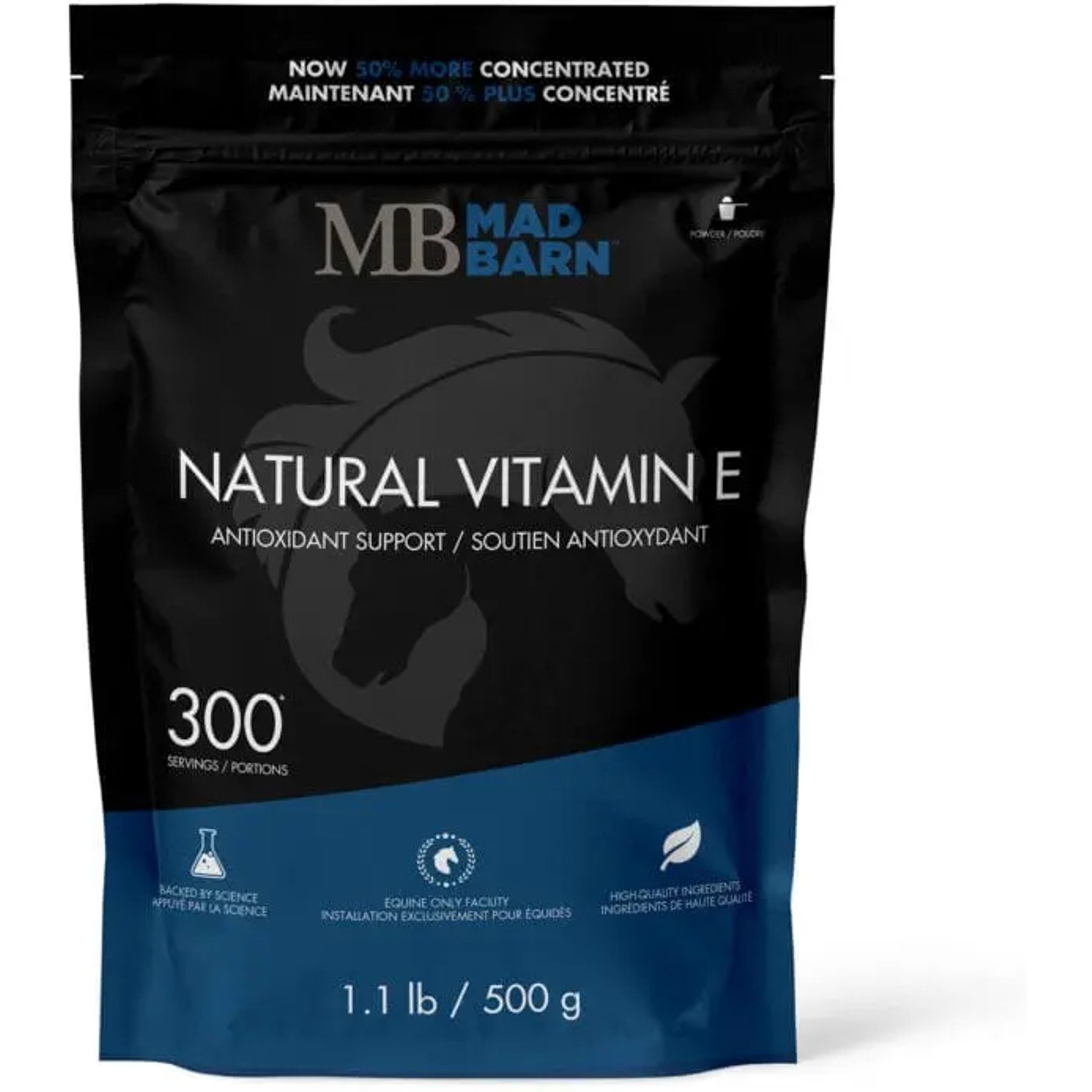 Mad Barn Natural Antioxidant & Muscle Support Vitamin E Powder Horse Supplement, 1.1-lb pouch