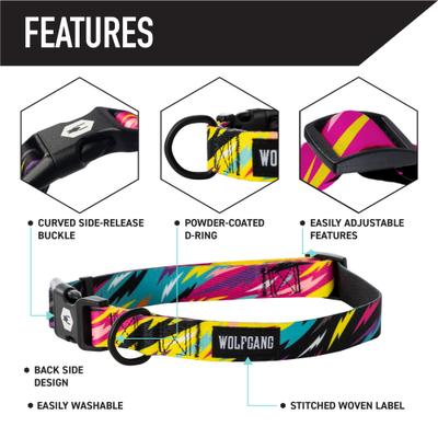Show full view: Wolfgang Heavy Duty FuzzyTails Martingale Dog Collar with Quick Release, Small: 8 to 12-in neck, 5/8-in wide slide 3 of 6