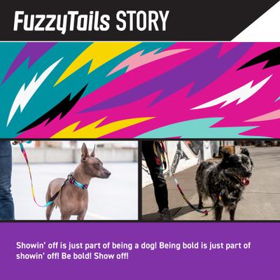 Show full view: Wolfgang Heavy Duty FuzzyTails Martingale Dog Collar with Quick Release, Small: 8 to 12-in neck, 5/8-in wide slide 2 of 6