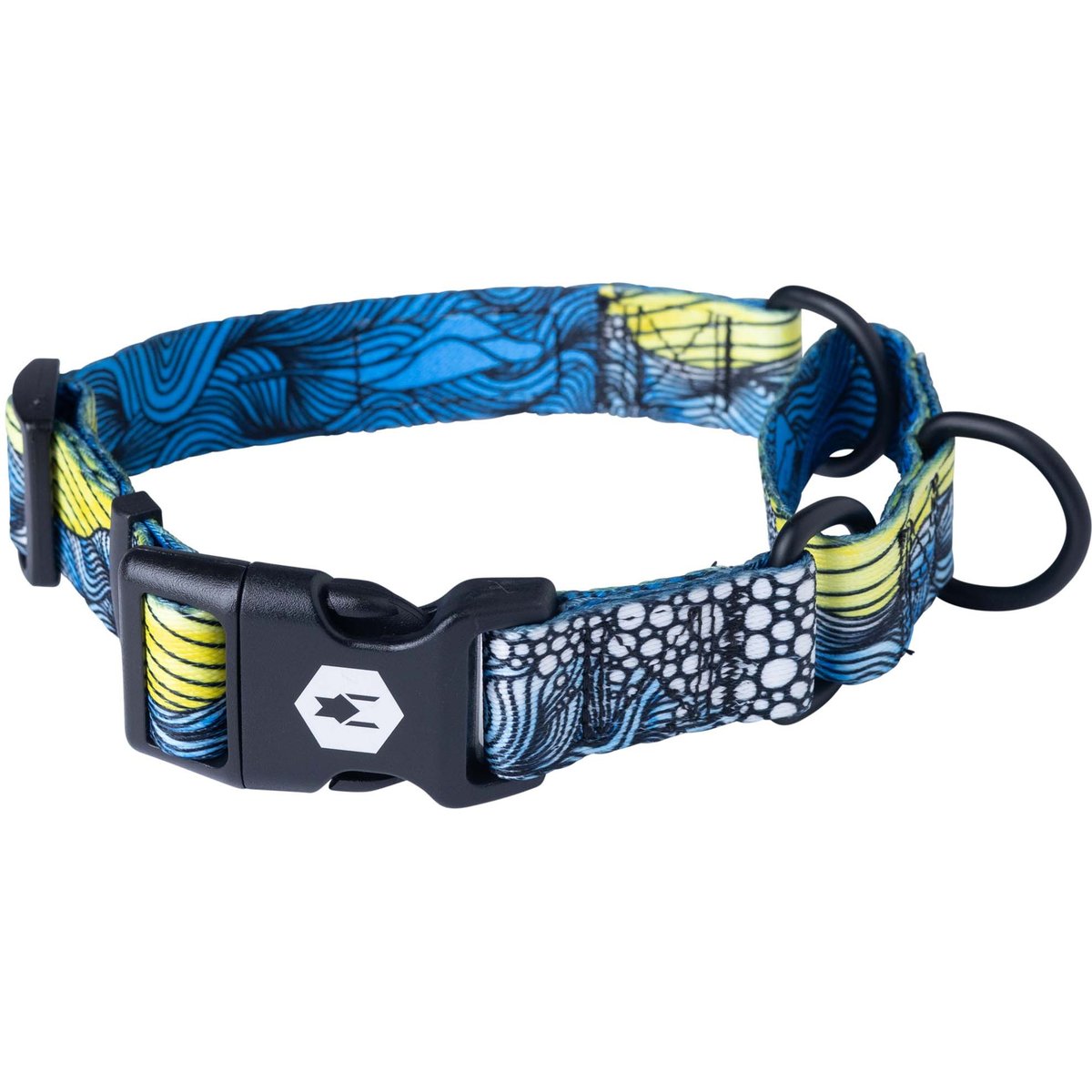 Wolfgang Heavy Duty DawnPatrol Martingale Dog Collar with Quick Release, Large: 18 to 26-in neck, 1-in wide