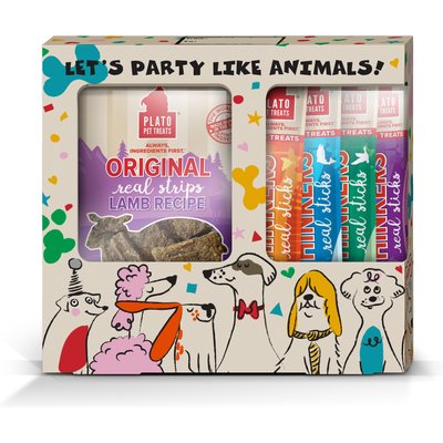 Plato Plato Celebration Gift Box Variety Pack Air-Dried & Jerky Dog Treats