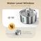 Show in main carousel: HINTON Stainless Steel Water-Level Window Quiet Pump Automatic Circulating Filtration Water Fountain for Small Dogs & Cats with Spherical Spout, Silver, 3.2-L slide 2 of 7