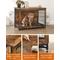 Show in main carousel: FEANDREA Indoor Double Door Furniture Style Side Table Dog Crate, Rustic Brown, 38.6-in slide 8 of 9