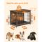 Show in main carousel: FEANDREA Double Door Furniture Style Side Table Dog Crate, Rustic Brown, 32.5-in slide 7 of 10