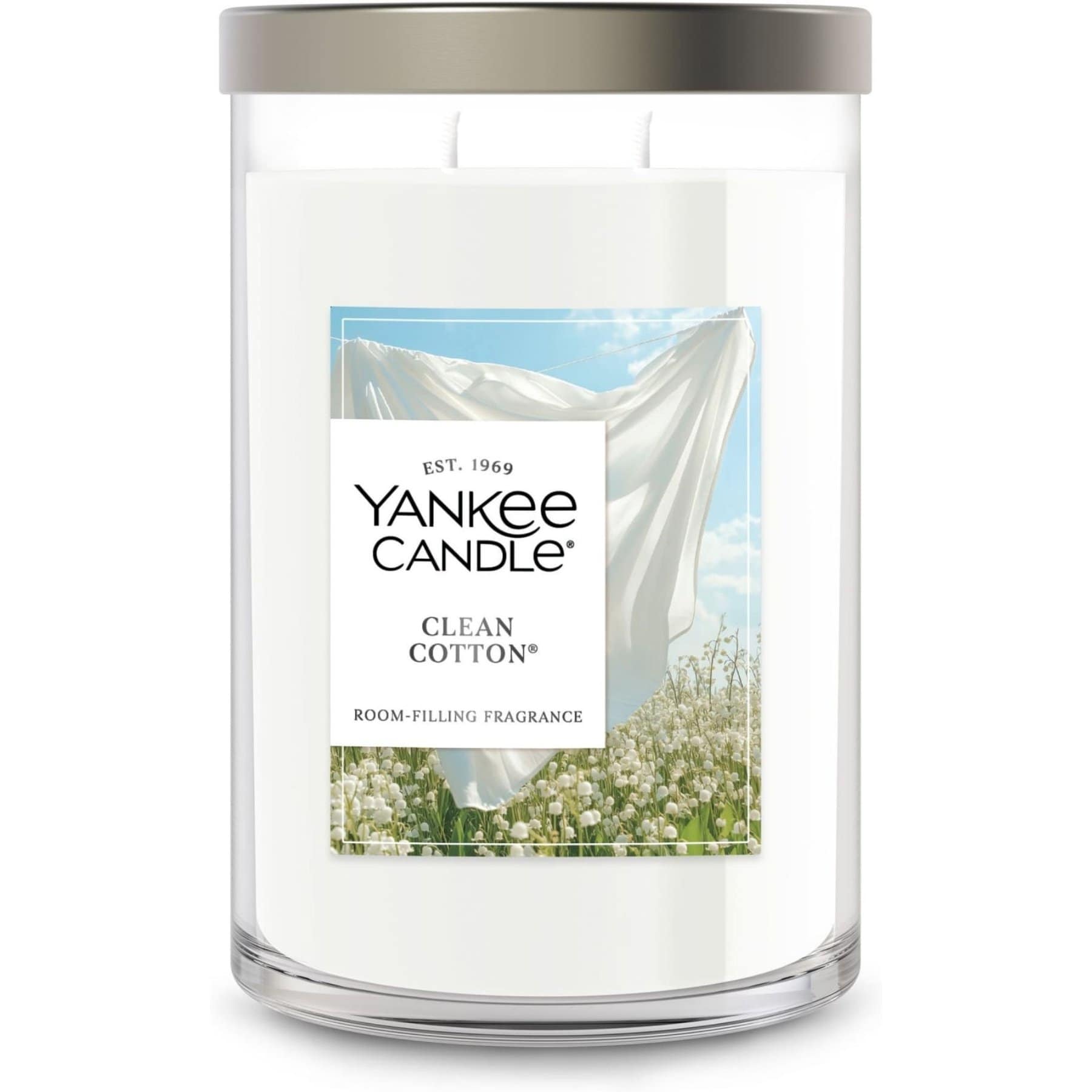 Yankee Candle Clean Cotton Large Tumbler Scented Candle, 20-oz jar