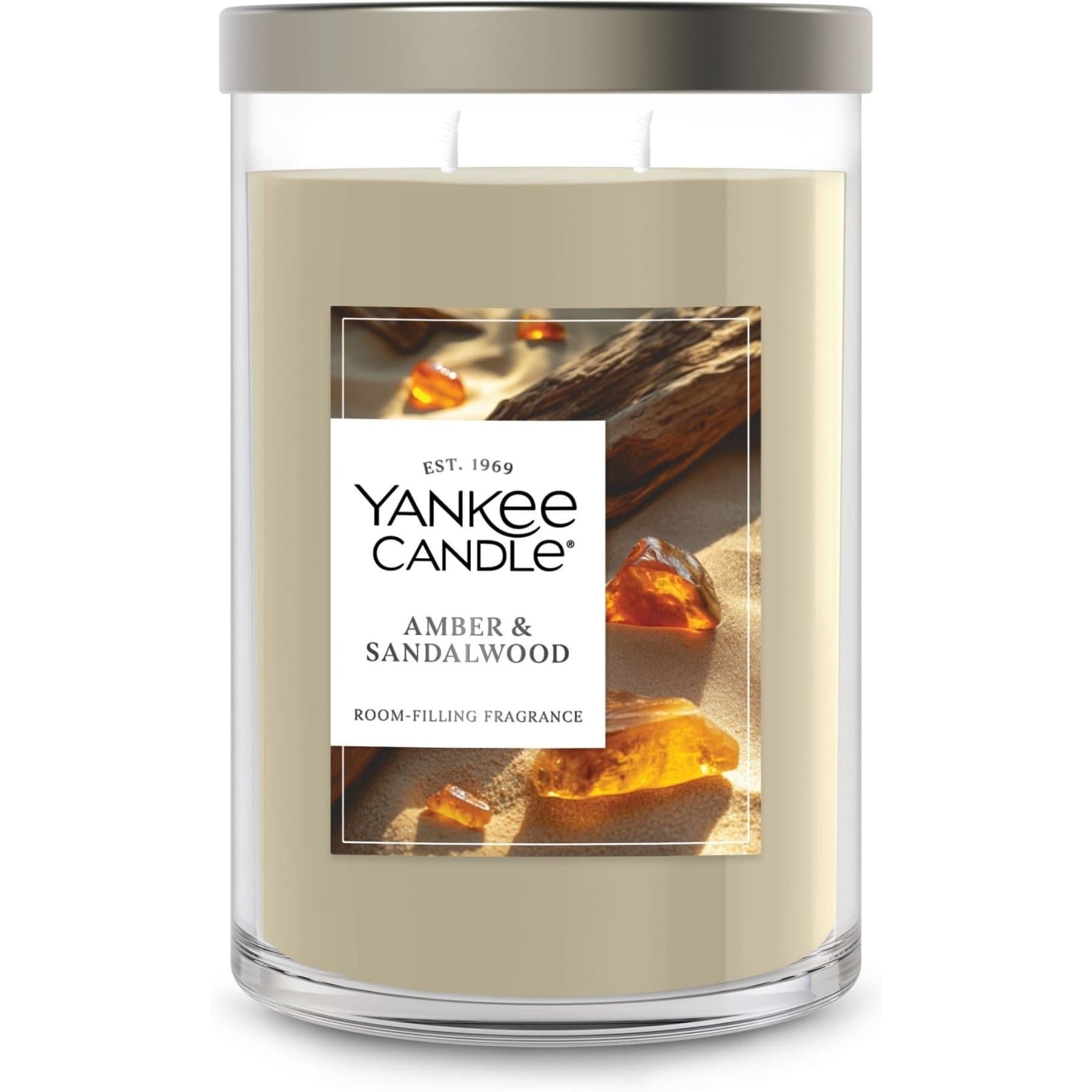 Yankee Candle Amber & Sandalwood Large Tumbler Scented Candle, 20-oz jar