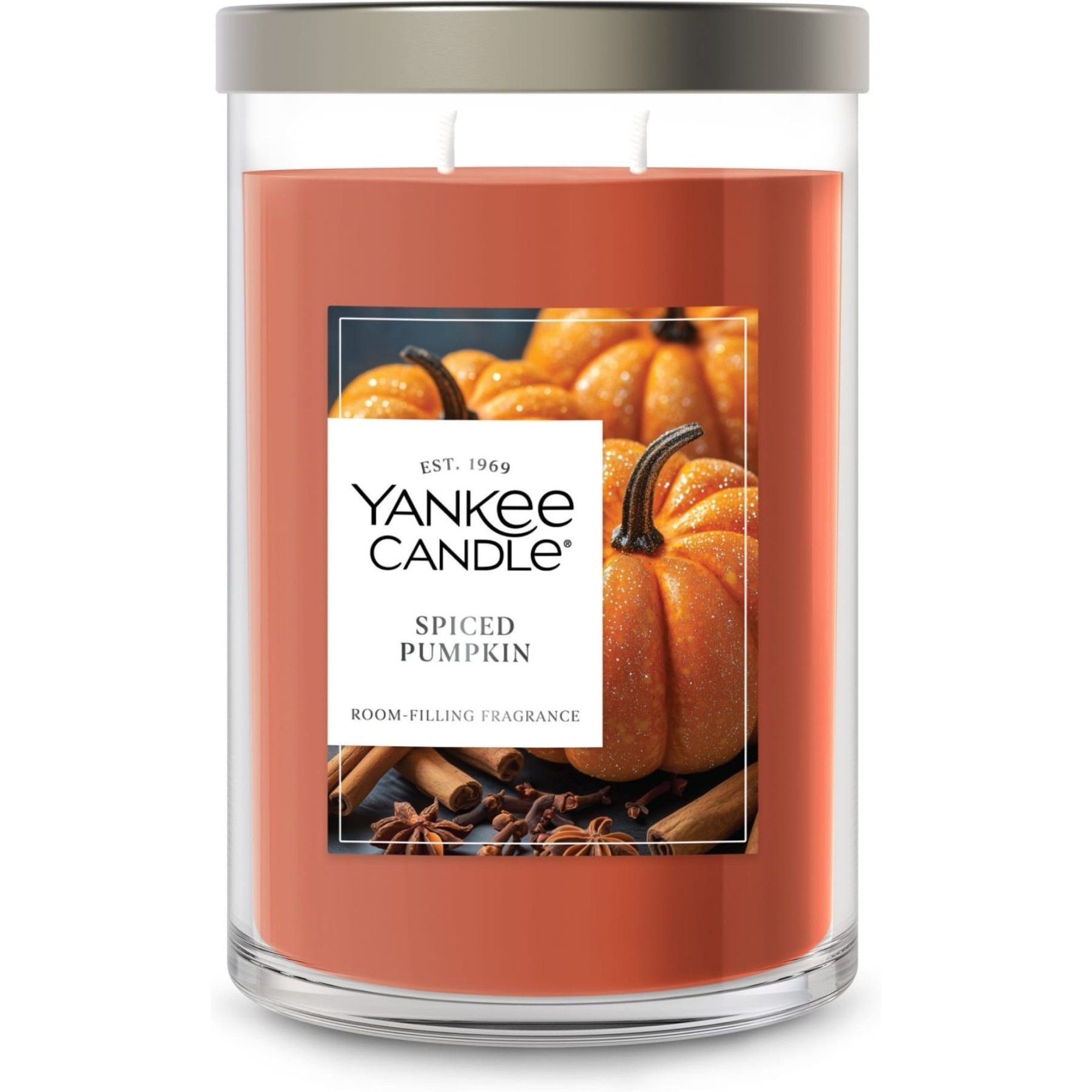 Yankee Candle Spiced Pumpkin Large Tumbler Scented Candle, 20-oz jar