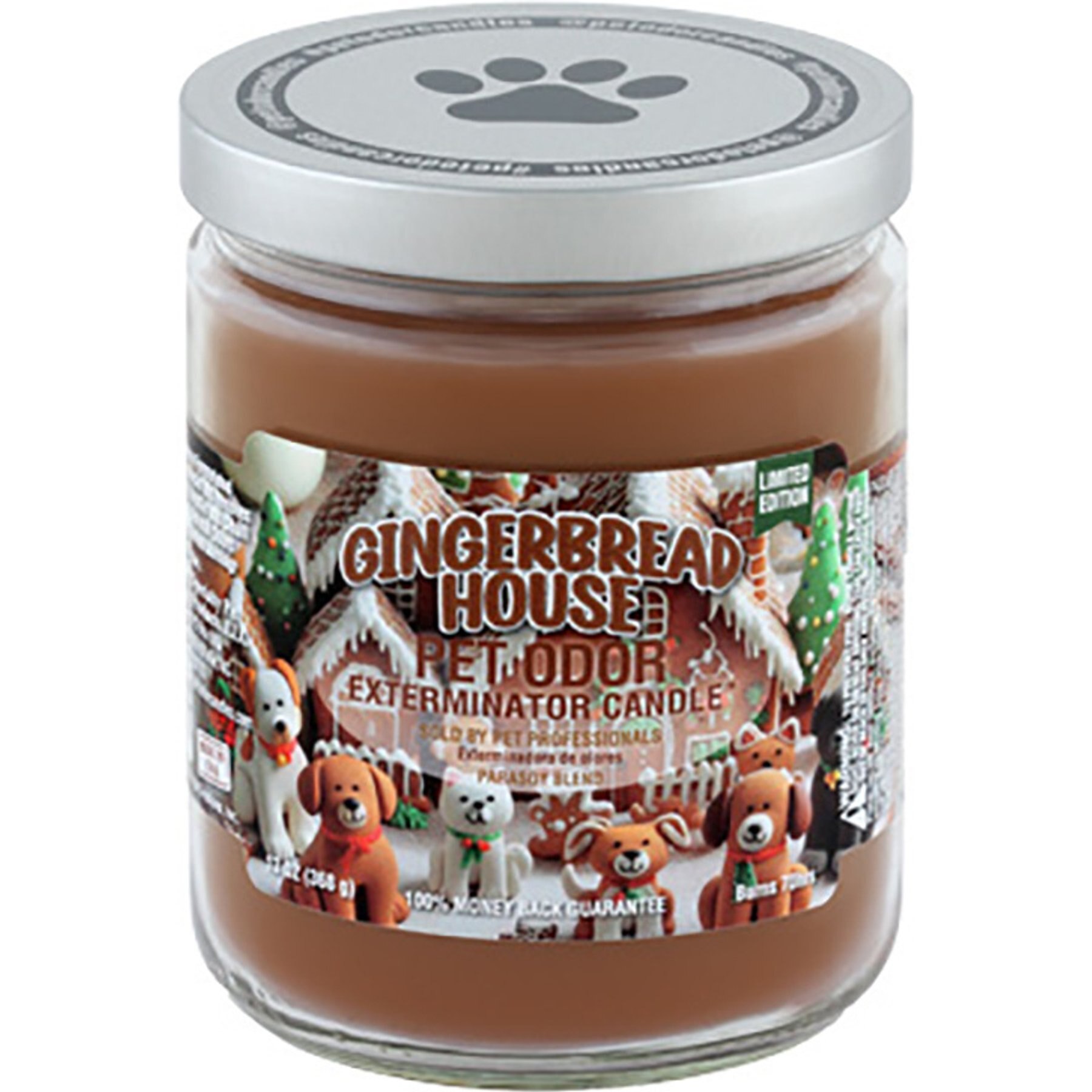 Pet Odor Exterminator Gingerbread House Deodorizing Candle, 13-oz jar