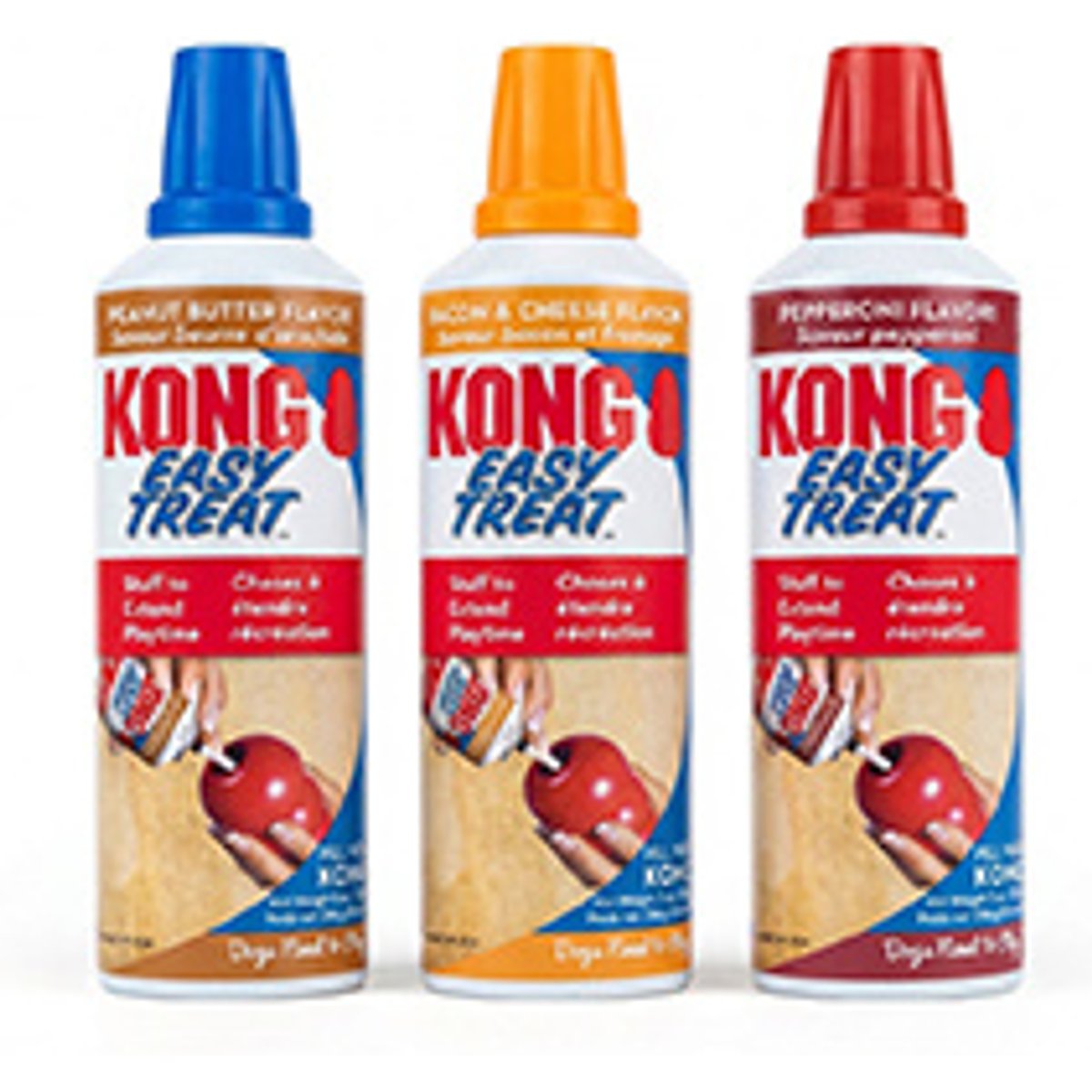 Variety Pack - KONG Stuff'N Easy Treat Peanut Butter Recipe, Pepperoni Recipe & Bacon & Cheese Flavors