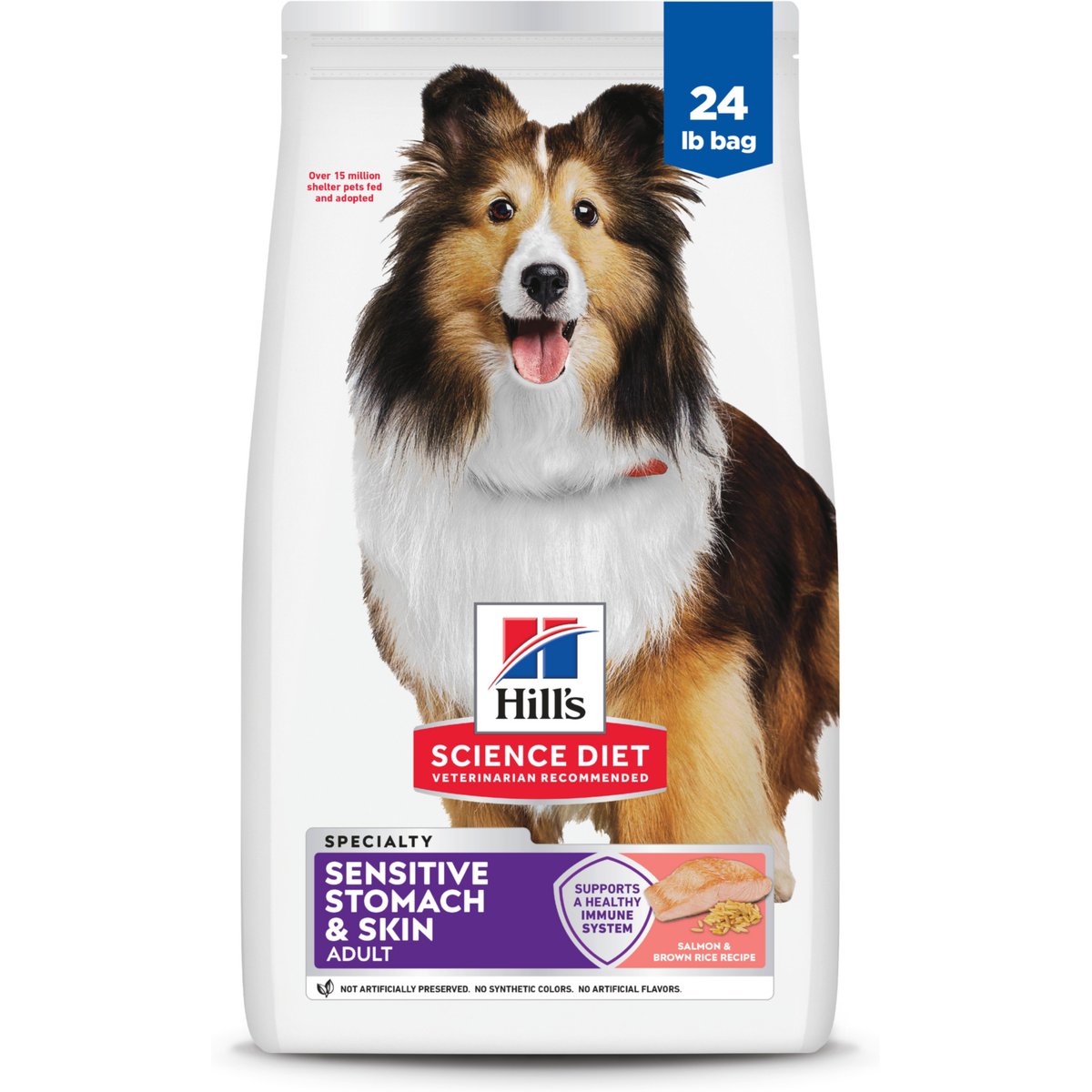 Hill's Science Diet Adult Sensitive Stomach & Skin Salmon & Brown Rice Recipe Dry Dog Food, 24-lb bag