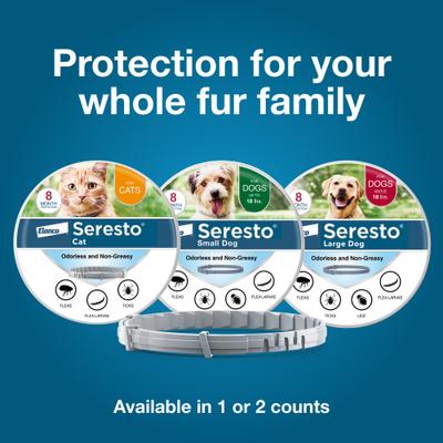 Show full view: Seresto Flea & Tick Collar for Dogs, over 18-lbs, 1 Collar (8-mos. supply) slide 9 of 11
