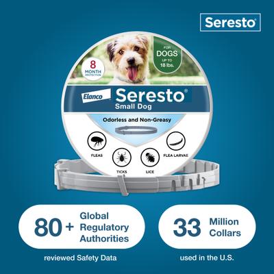 Show full view: Seresto Flea & Tick Collar for Dogs, up to 18-lbs, 1 Collar (8-mos. supply) slide 7 of 10