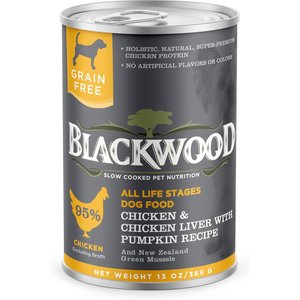 Blackwood Chicken & Chicken Liver with Pumpkin Grain-Free Adult Canned Dog Food, 13-oz, case of 12