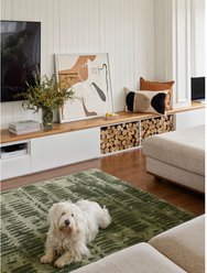 Revival Rugs Shell Rug, Evergreen, 3 x 5-ft