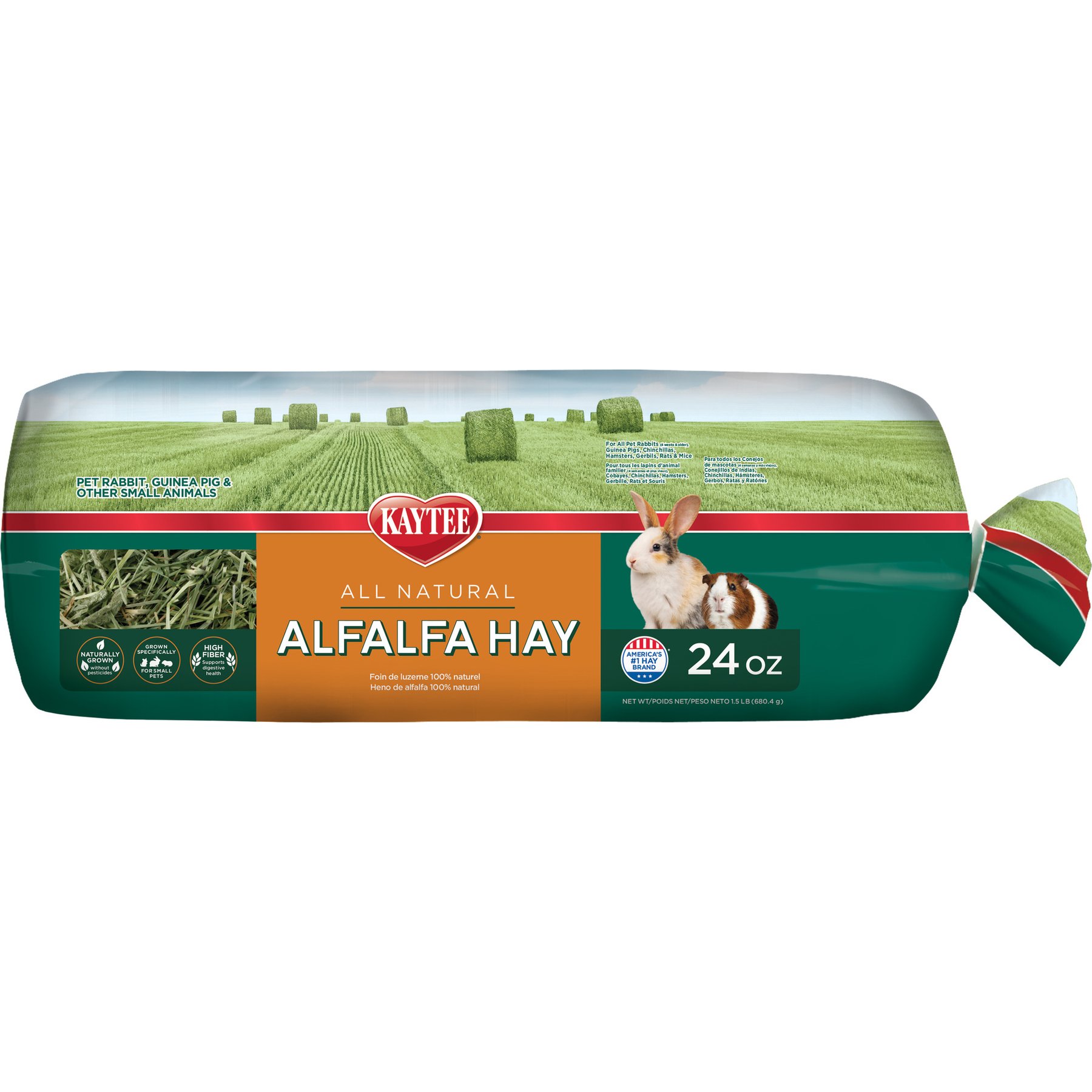 Kaytee Alfalfa Mini Bale Small Animal Treat, 24-oz bag
