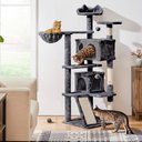 Yaheetech 57-in Plush Cat Tree & Condo, Dark Gray