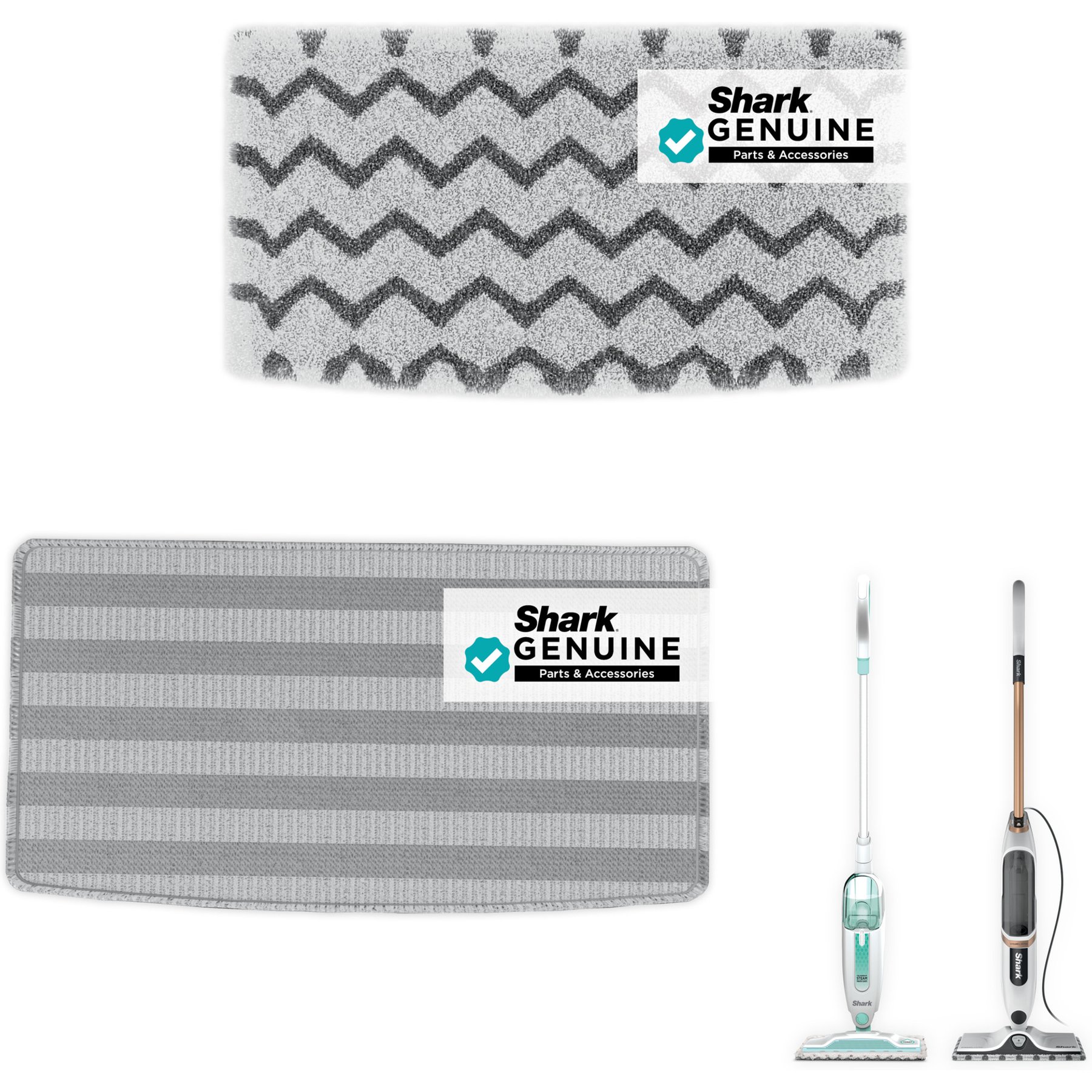 Shark Dirt Grip & Scrub Pad Bundle Steam Mop Replacement Pads