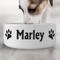 Show in main carousel: PGS Paw Name Paw Small Pet Bowl, Black/White, 7 x 2 7/8-in slide 2 of 3