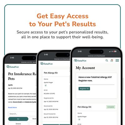 Show full view: TotalVet At-Home Pet Intolerance Dog & Cat Allergy Test Kit slide 10 of 10