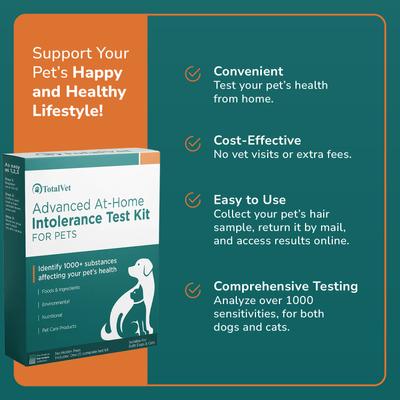 Show full view: TotalVet At-Home Pet Intolerance Dog & Cat Allergy Test Kit slide 8 of 10