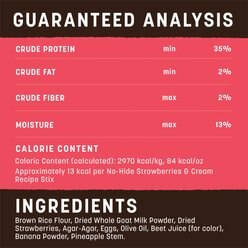 Earth Animal No-Hide Stix Long Lasting Natural Rawhide Alternative Strawberries & Cream Recipe Stick Chew Treats for Dogs & Cats, 20 count slide 2 of 9