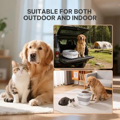 Luciphia Collapsible Dog Food Storage Container with Airtight Lids, Gray, 35-lb slide 2 of 7