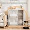 Show in main carousel: Yafylly Modern Indoor House Hidden Two Cat Litter Box Enclosure with Scratching Post & Double Room, White slide 6 of 8
