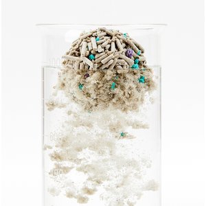 PETKIT 5 in 1 Mixed Flushable Unscented Clumping Tofu Cat Litter, 7.89-lb bag, case of 2