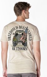 Simply Southern Offroad Vehicle Mineral Washed Tee, Bone, X-Large