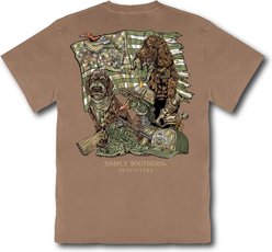 Simply Southern Camo Themed Hunting Scene Mineral Washed Tee, Rawhide, XX-Large slide 2 of 4