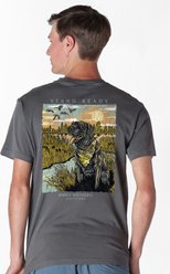 Simply Southern Hunting Dog Mineral Washed Tee, Graphite, X-Large