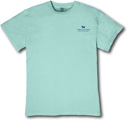 Simply Southern US Flag Dog Silhouette Mineral Washed Tee, Tidepool, Large slide 2 of 4