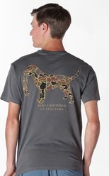 Simply Southern Camo Dog Silhouette Mineral Washed Tee, Graphite, X-Large