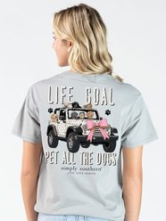 Simply Southern Offroading Dogs Tee, Lunar, Large