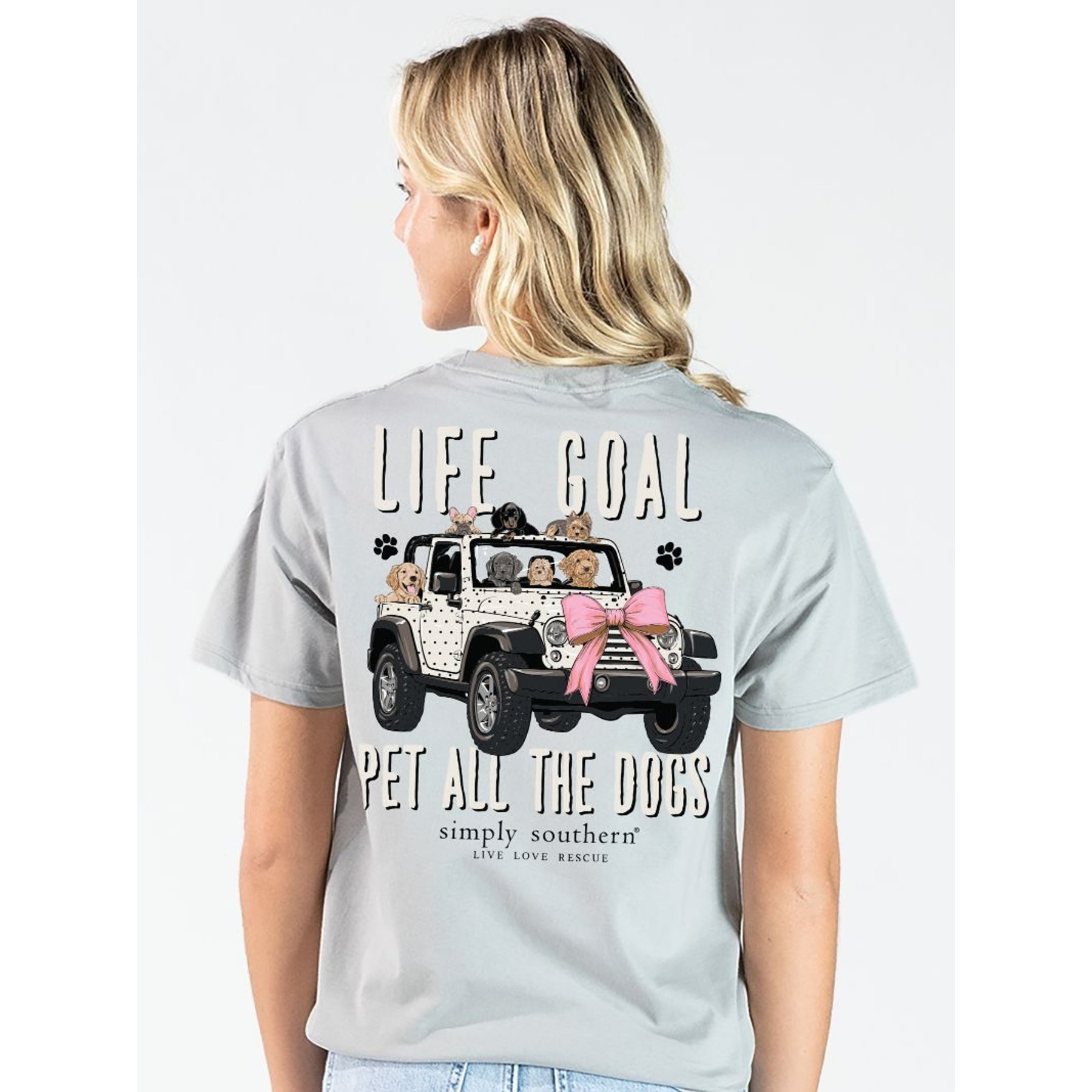 Simply Southern Offroading Dogs Tee, Lunar, XX-Large