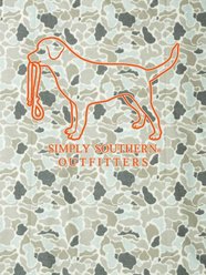 Simply Southern Orange Dog Silhouette Tee, Solid Camo, XX-Large
