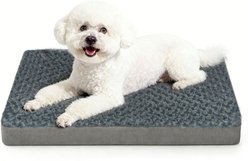 LFC PETS Orthopedic Memory Foam Dog & Cat Bed with Removable Cover, Grey, Medium