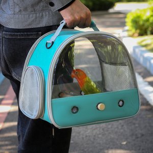 Halinfer Portable Bird Travel Carrier Cage, 1-lb bag, Green