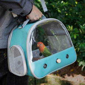 Halinfer Portable Bird Travel Carrier Cage, 1-lb bag, Green
