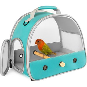 Halinfer Portable Bird Travel Carrier Cage, 1-lb bag, Green