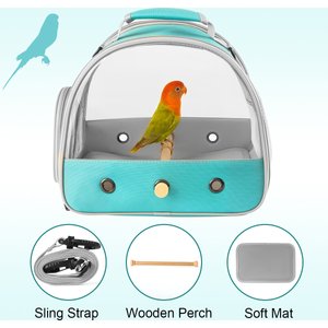 Halinfer Portable Bird Travel Carrier Cage, 1-lb bag, Green