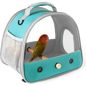 Halinfer Portable Bird Travel Carrier Cage, 1-lb bag, Green